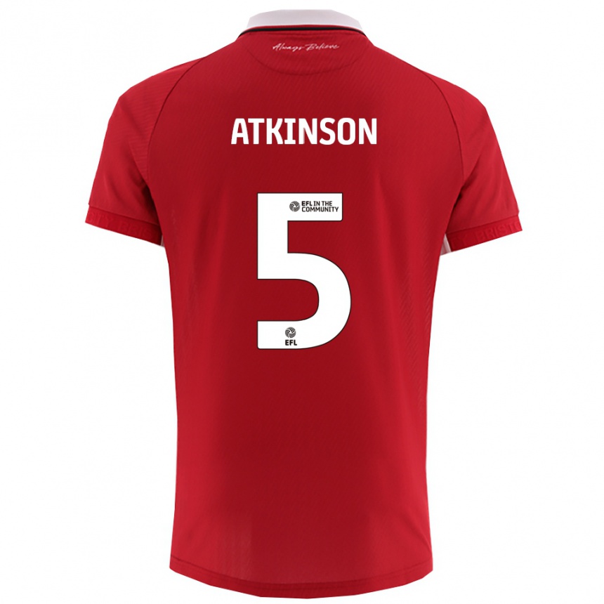 ילדים כדורגל רוברט אטקינסון #5 אדום לבן ג'רזי ביתית 2025/26 ילדים כדורגל רוברט אטקינסון #5 אדום לבן ג'רזי ביתית 2025/26