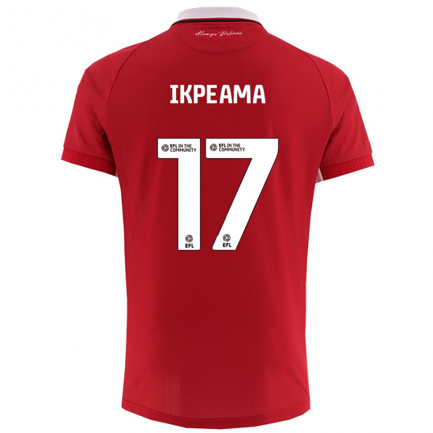 ילדים כדורגל Excellent Ikpeama #17 אדום לבן ג'רזי ביתית 2025/26