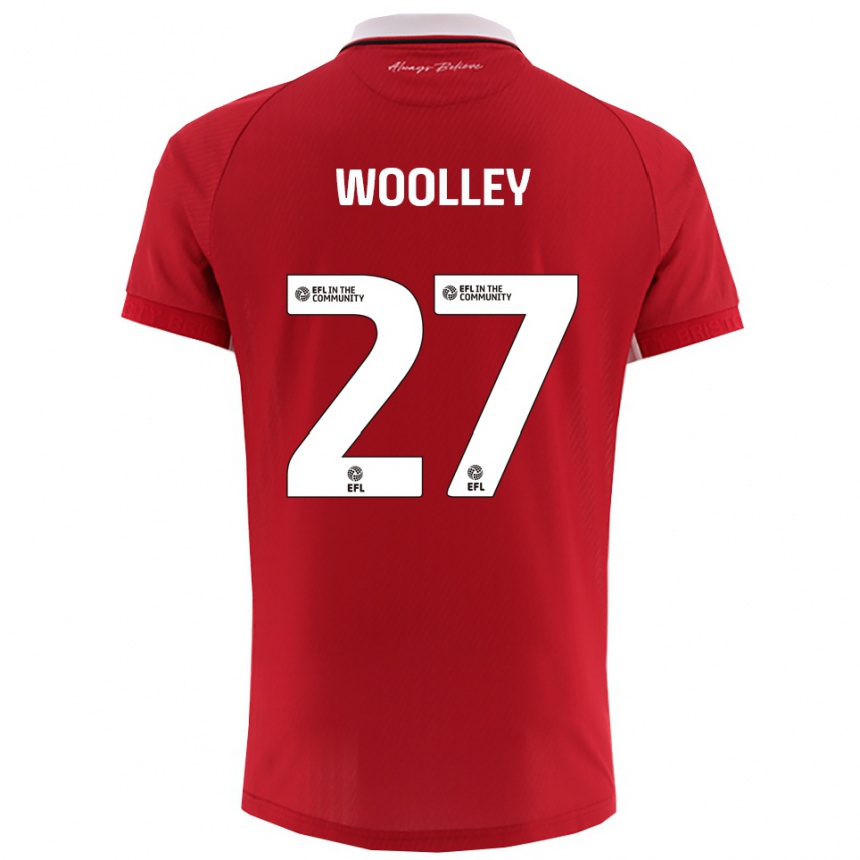 ילדים כדורגל ג'סי וולי #27 אדום לבן ג'רזי ביתית 2025/26