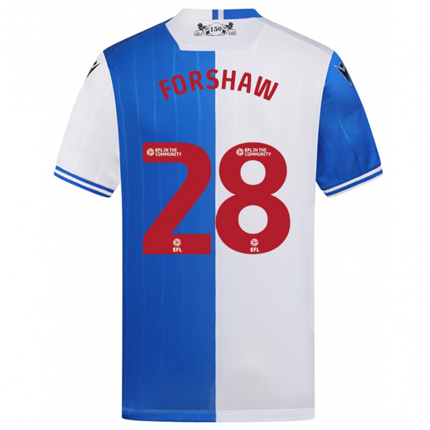 ילדים כדורגל אדם פורשו #28 כחול לבן ג'רזי ביתית 2025/26