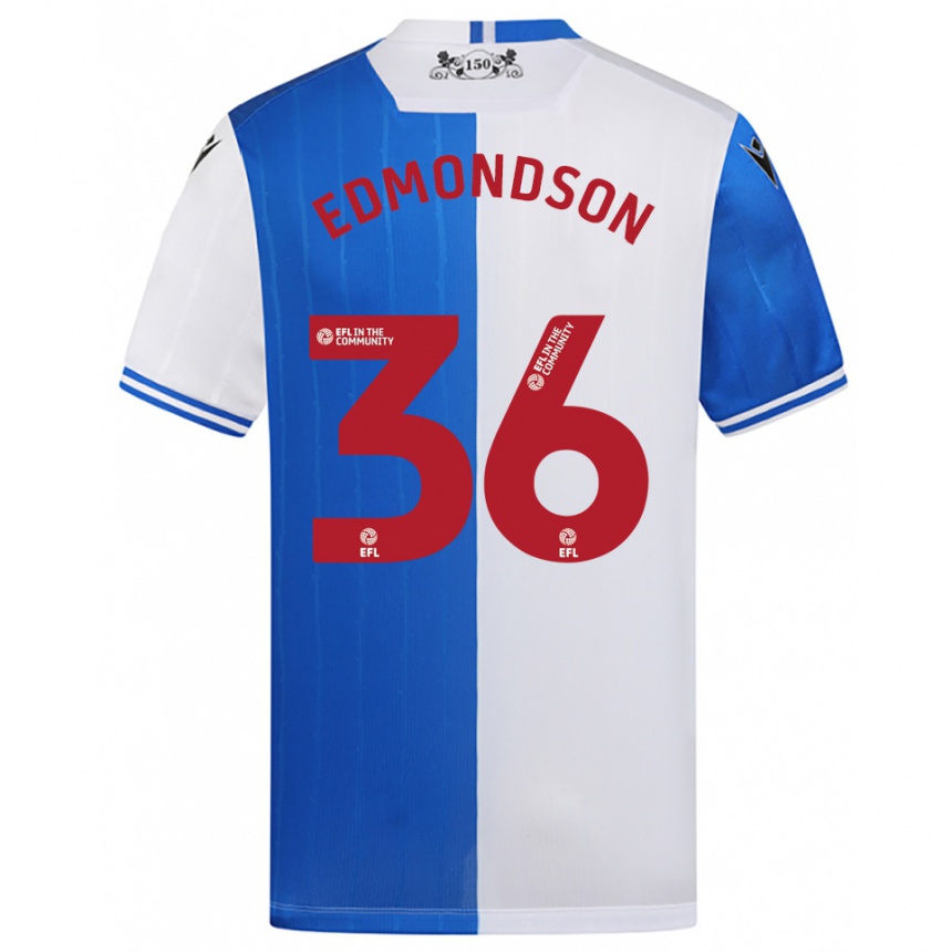 ילדים כדורגל James Edmondson #36 כחול לבן ג'רזי ביתית 2025/26