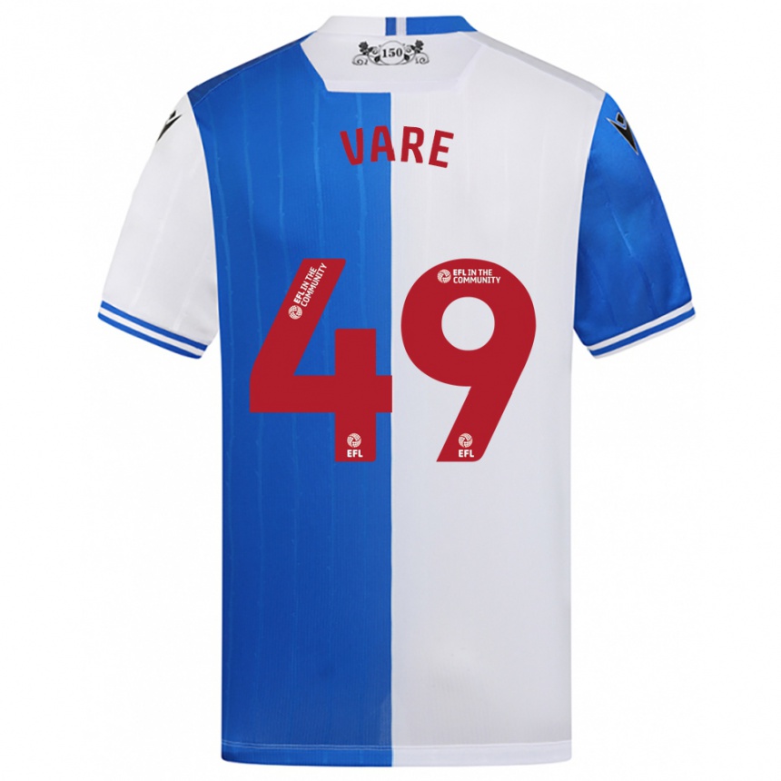 ילדים כדורגל פרנק ואר #49 כחול לבן ג'רזי ביתית 2025/26