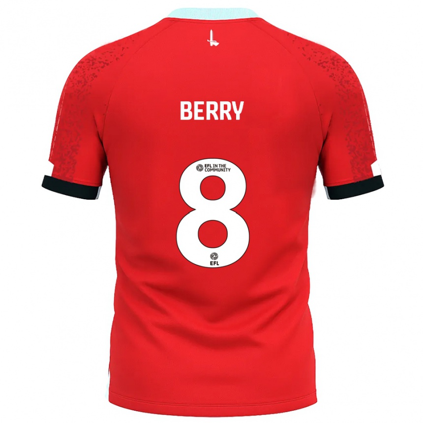 ילדים כדורגל לוק ברי #8 אדום לבן ג'רזי ביתית 2025/26