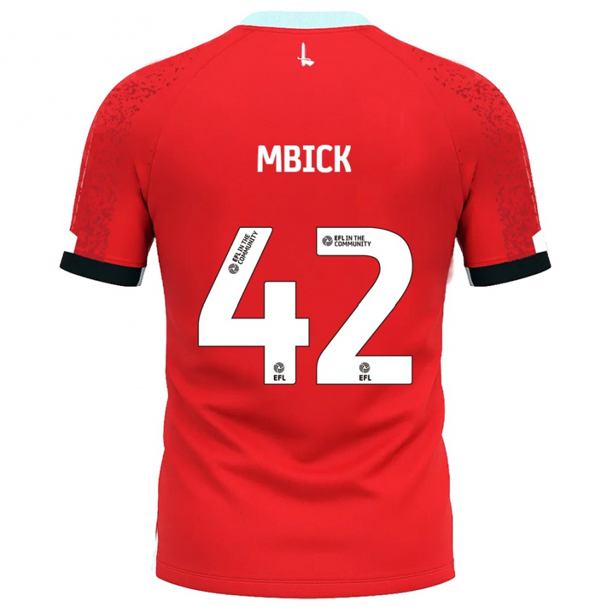 ילדים כדורגל Micah Mbick #42 אדום לבן ג'רזי ביתית 2025/26