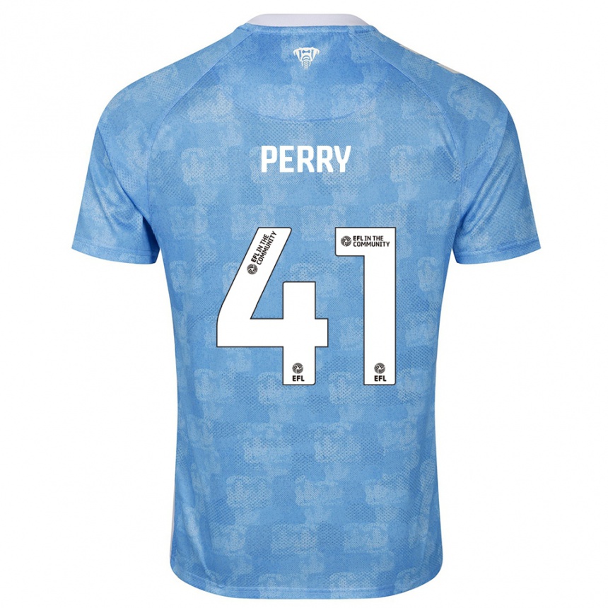 ילדים כדורגל קאלום פרי #41 תכלת לבן ג'רזי ביתית 2025/26