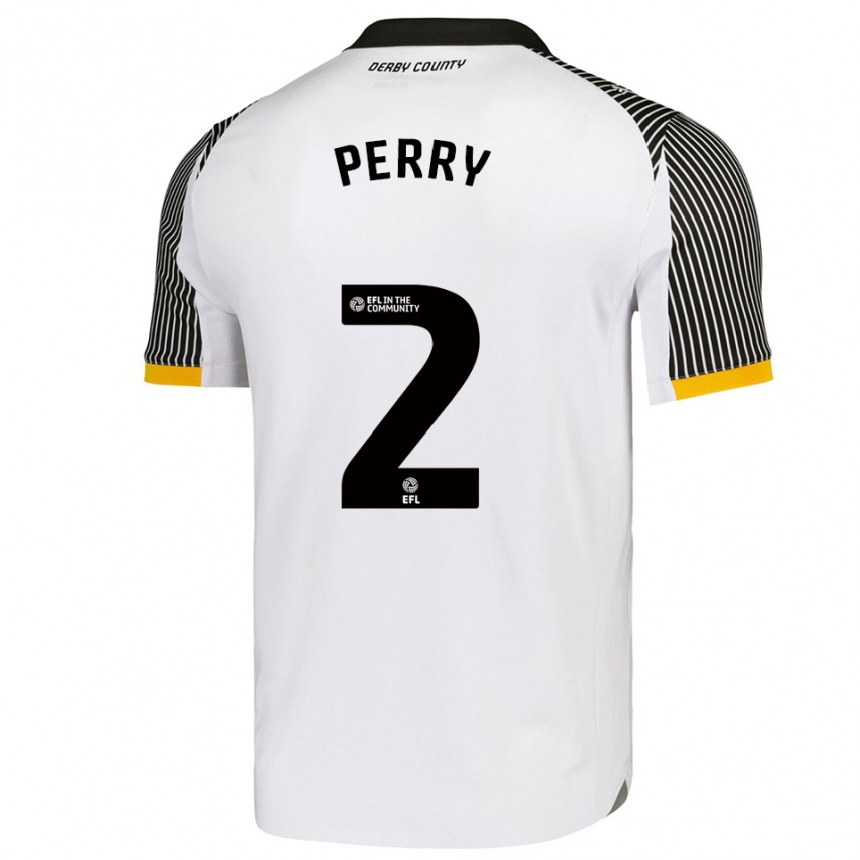 ילדים כדורגל Jack Perry #2 לבן שחור ג'רזי ביתית 2025/26