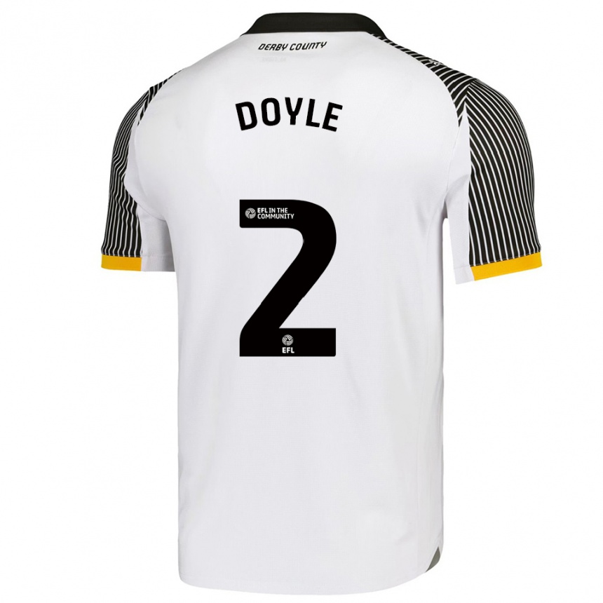 ילדים כדורגל Aj Doyle #2 לבן שחור ג'רזי ביתית 2025/26