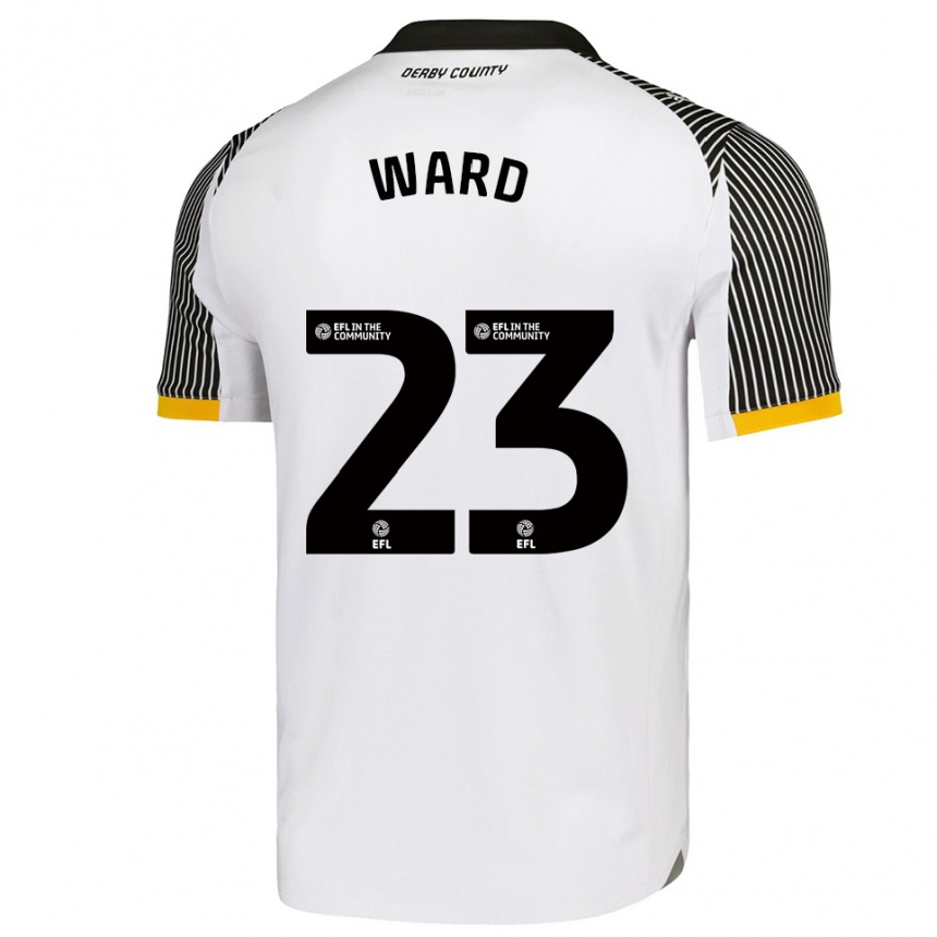 ילדים כדורגל Joe Ward #23 לבן שחור ג'רזי ביתית 2025/26