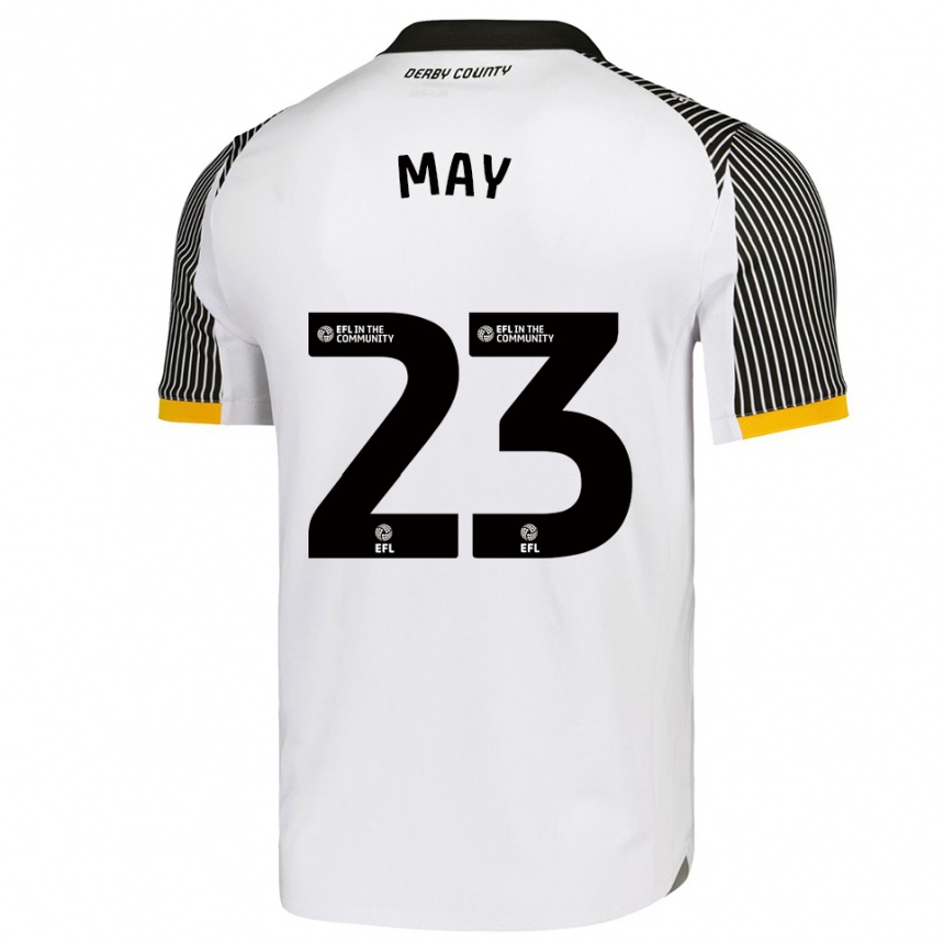 ילדים כדורגל Rebecca May #23 לבן שחור ג'רזי ביתית 2025/26