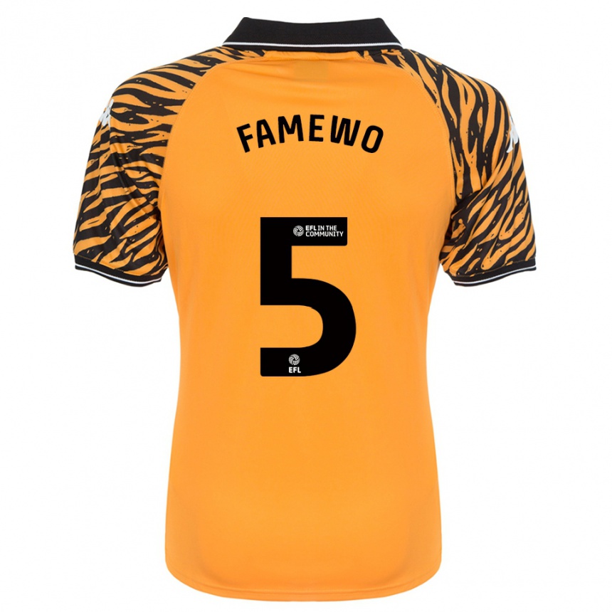 ילדים כדורגל Famewo שלי #5 כתום שחור ג'רזי ביתית 2025/26