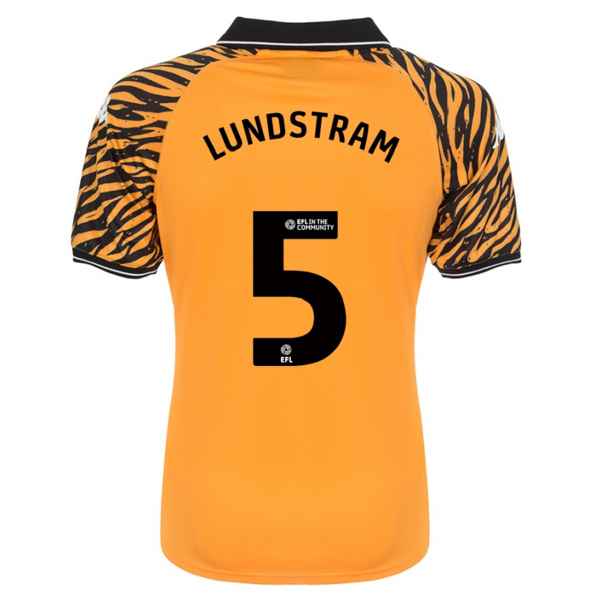 ילדים כדורגל ג'ון לנדסטרם #5 כתום שחור ג'רזי ביתית 2025/26