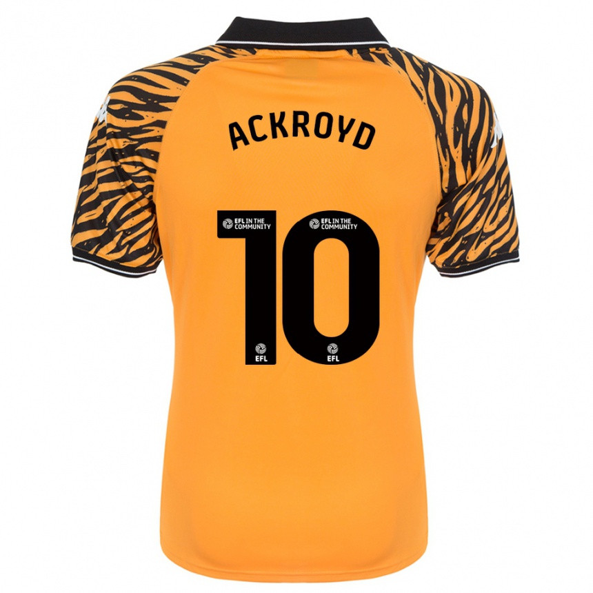 ילדים כדורגל Rachael Ackroyd #10 כתום שחור ג'רזי ביתית 2025/26 ילדים כדורגל Rachael Ackroyd #10 כתום שחור ג'רזי ביתית 2025/26