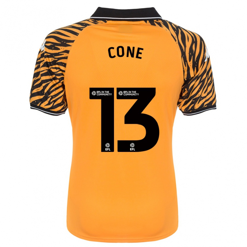 ילדים כדורגל Sharla Cone #13 כתום שחור ג'רזי ביתית 2025/26