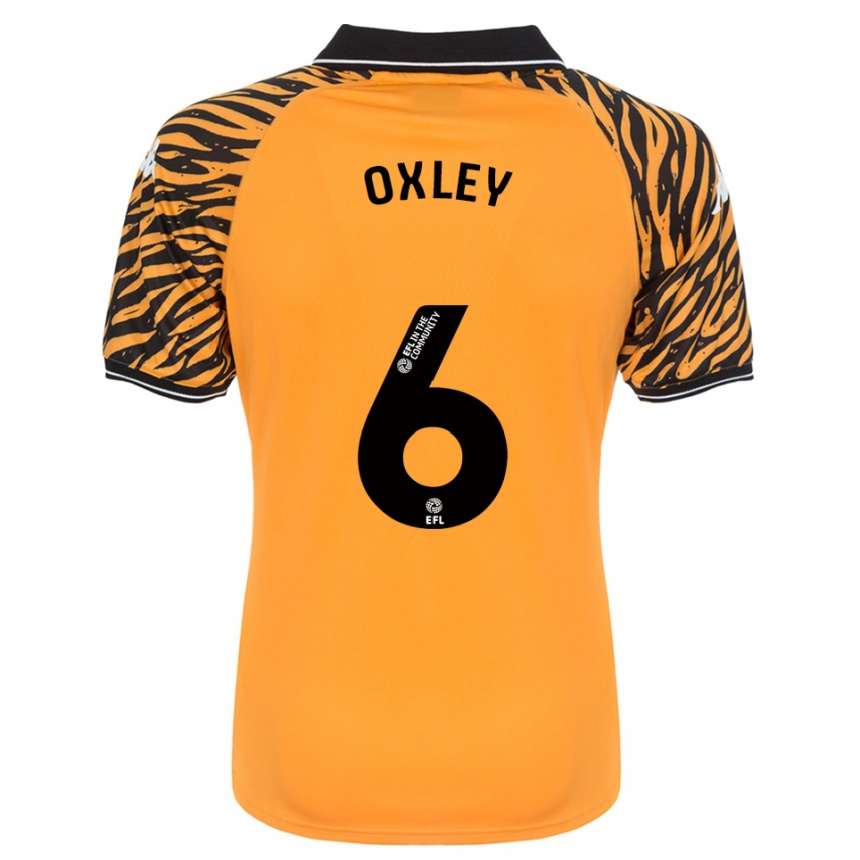 ילדים כדורגל Tilly Oxley #6 כתום שחור ג'רזי ביתית 2025/26