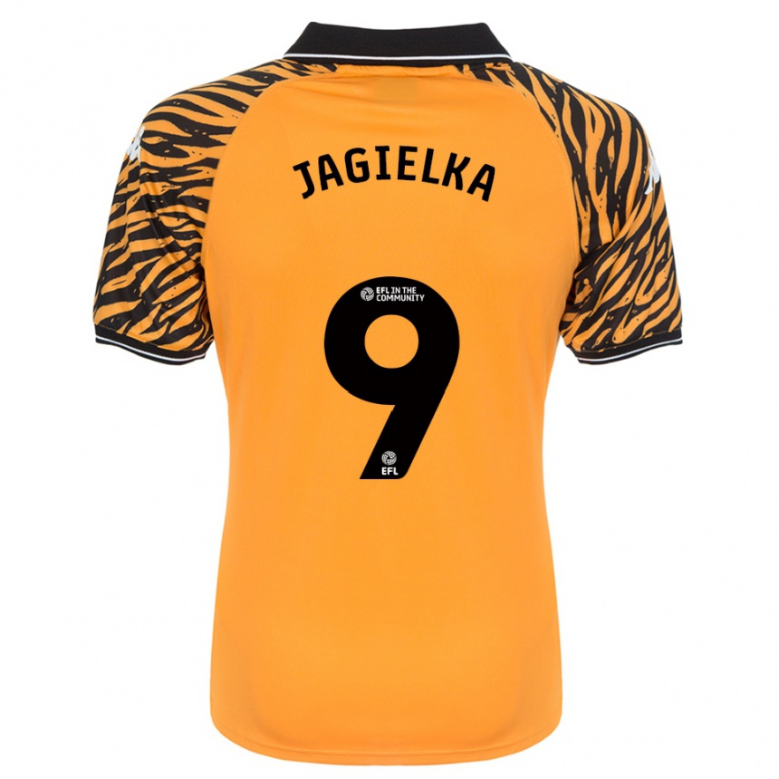 ילדים כדורגל Zac Jagielka #9 כתום שחור ג'רזי ביתית 2025/26