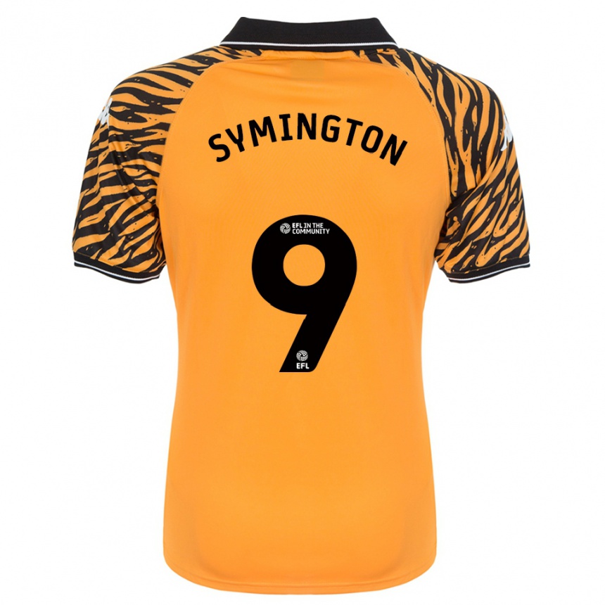 ילדים כדורגל Jo Symington #9 כתום שחור ג'רזי ביתית 2025/26