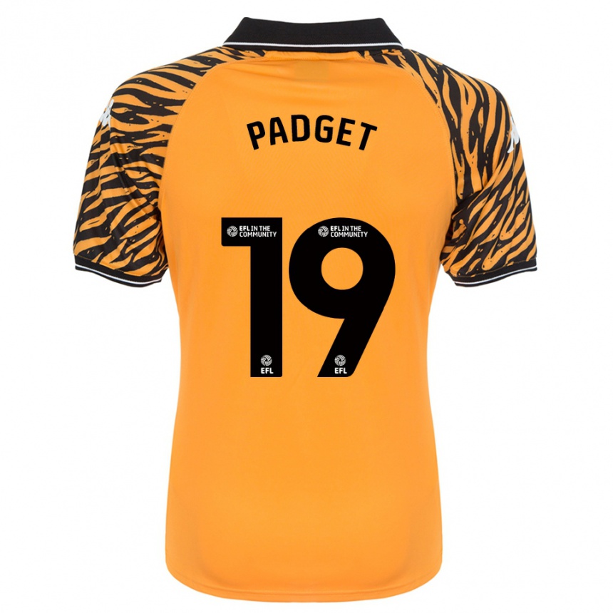 ילדים כדורגל Bethany Padget #19 כתום שחור ג'רזי ביתית 2025/26