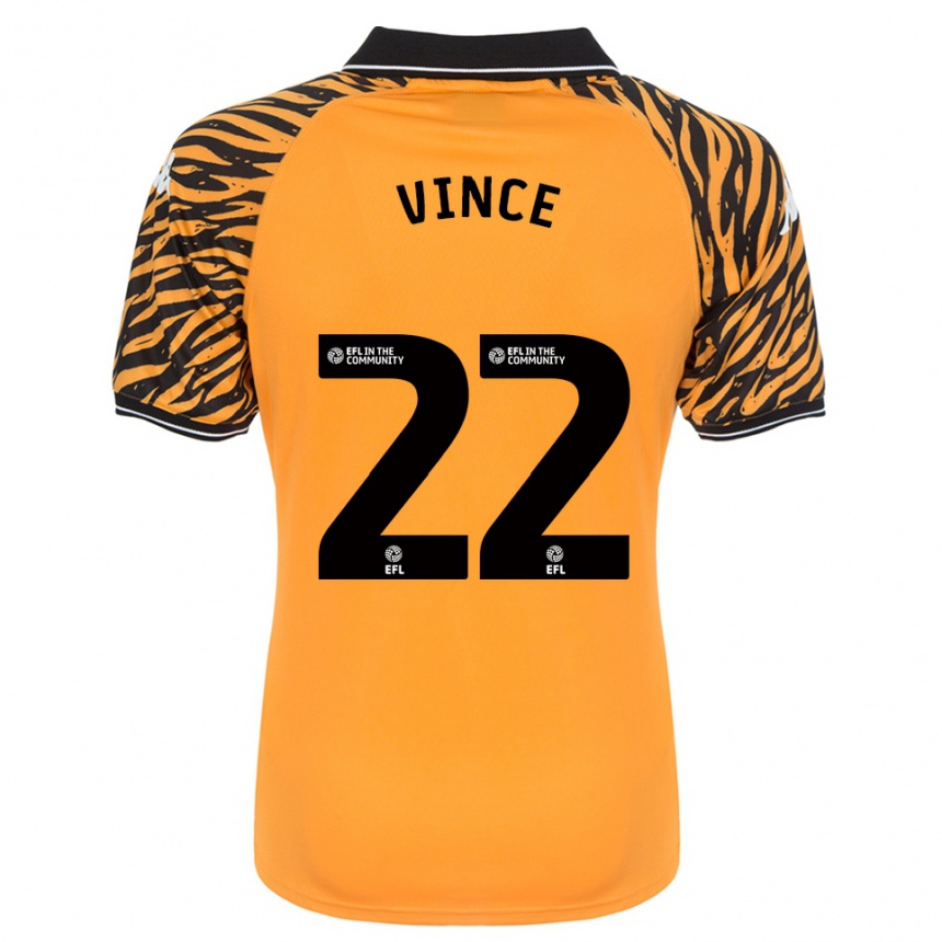 ילדים כדורגל Anna Vince #22 כתום שחור ג'רזי ביתית 2025/26