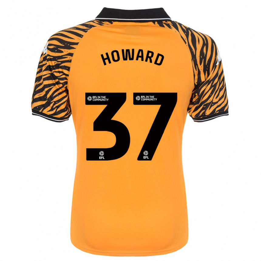 ילדים כדורגל Scarlet Howard #37 כתום שחור ג'רזי ביתית 2025/26