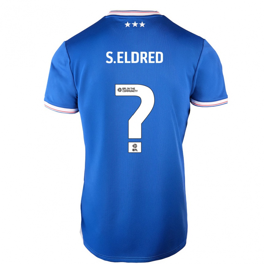 ילדים כדורגל Sid Eldred #0 כחול לבן ג'רזי ביתית 2025/26