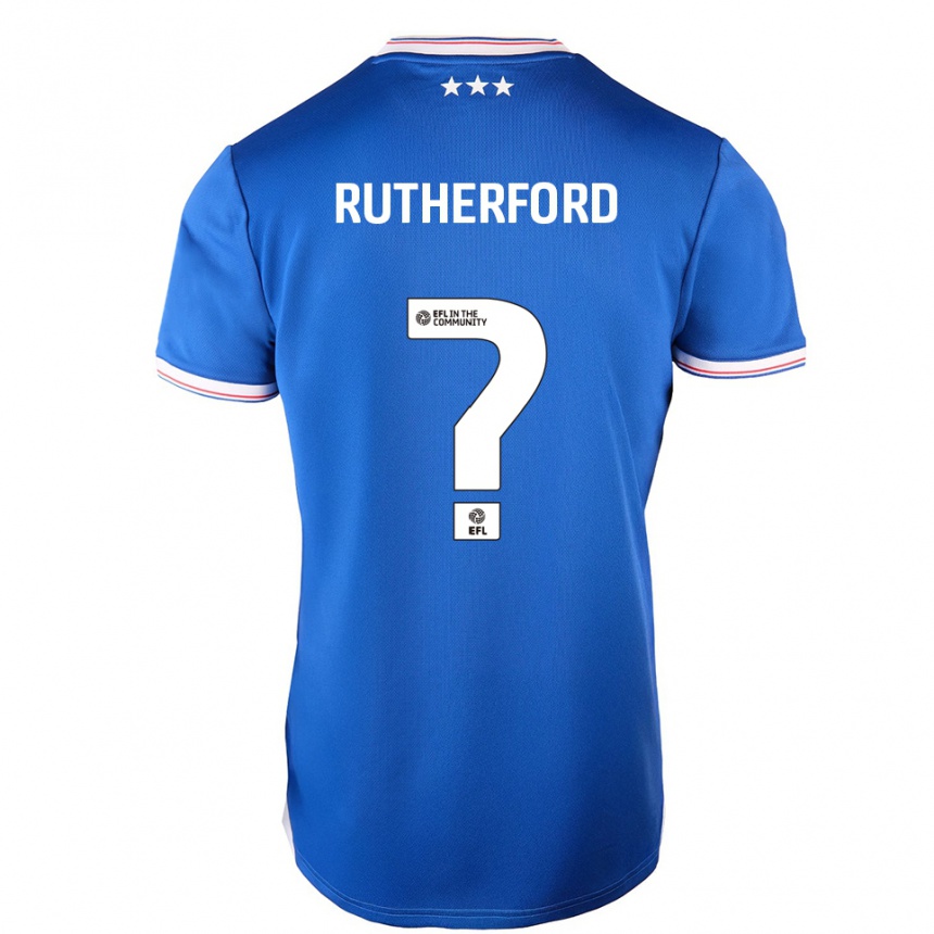 ילדים כדורגל אלה רתרפורד #0 כחול לבן ג'רזי ביתית 2025/26