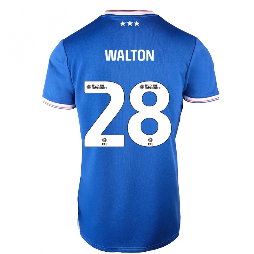 ילדים כדורגל כריסטיאן וולטון #28 כחול לבן ג'רזי ביתית 2025/26