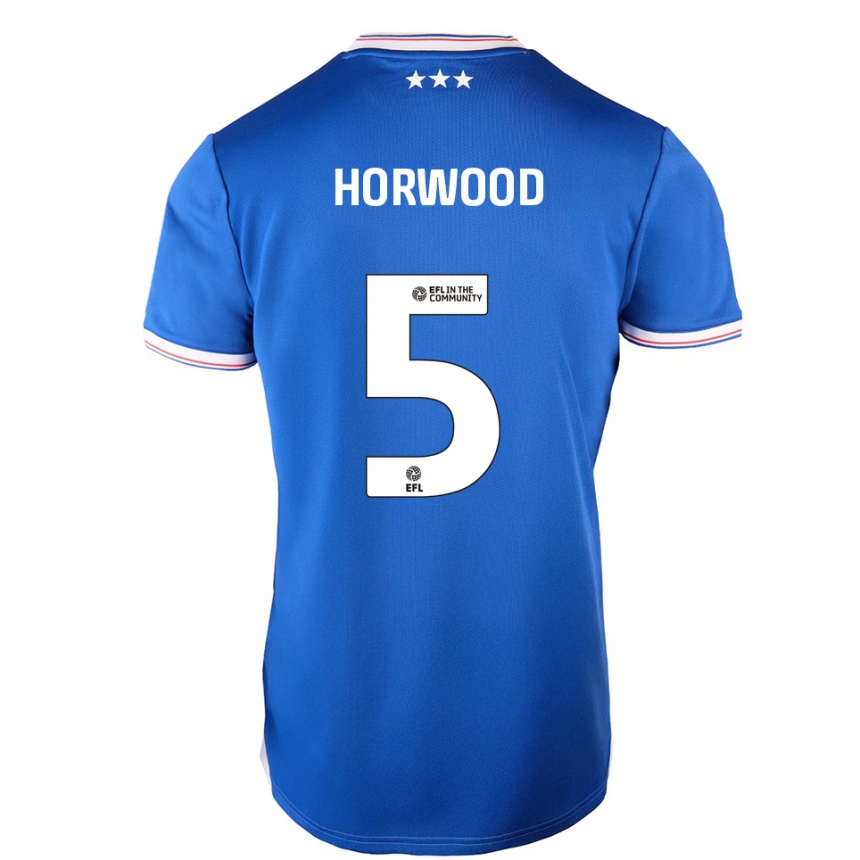 ילדים כדורגל בוני הורווד #5 כחול לבן ג'רזי ביתית 2025/26