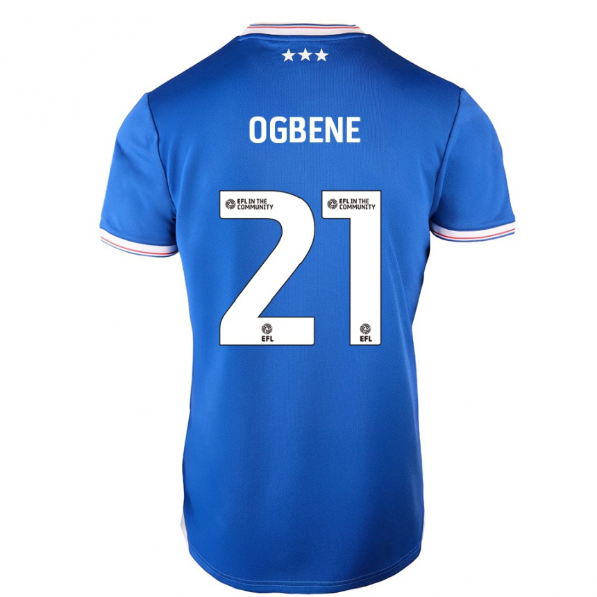 ילדים כדורגל צ'ידוזי אוגבנה #21 כחול לבן ג'רזי ביתית 2025/26