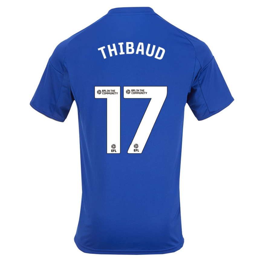 ילדים כדורגל ז'ולי תיבו #17 כחול זהב ג'רזי ביתית 2025/26