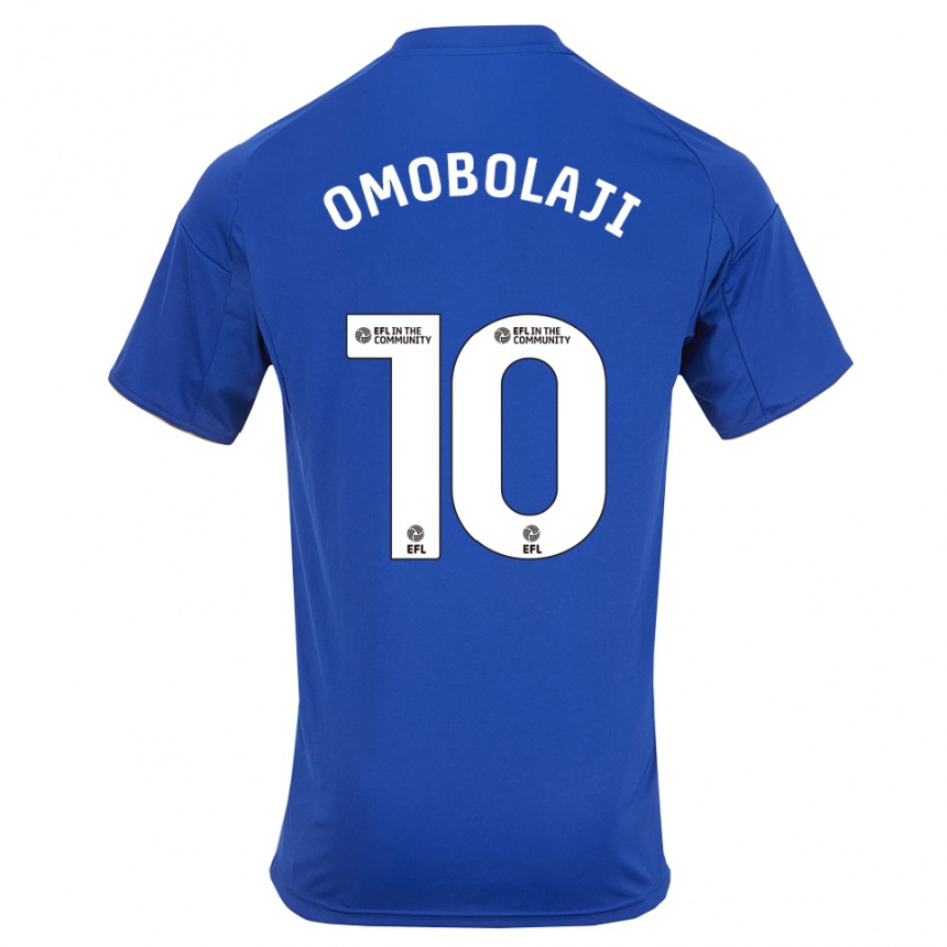 ילדים כדורגל Laolu Omobolaji #10 כחול זהב ג'רזי ביתית 2025/26