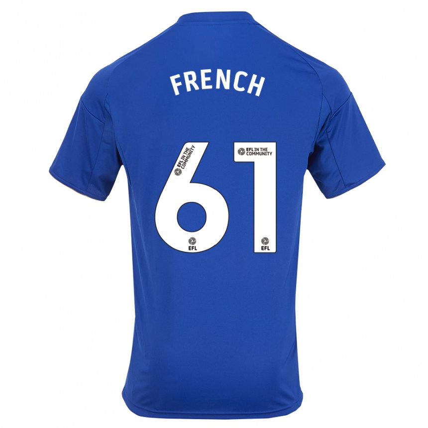 ילדים כדורגל הארי פרנץ' #61 כחול זהב ג'רזי ביתית 2025/26