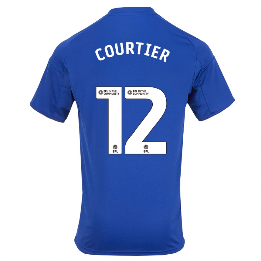 ילדים כדורגל Ben Courtier #12 כחול זהב ג'רזי ביתית 2025/26