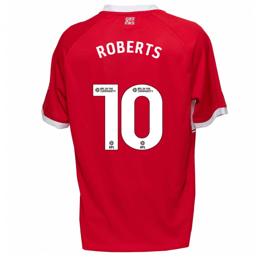 ילדים כדורגל Joe Roberts #10 אדום לבן ג'רזי ביתית 2025/26