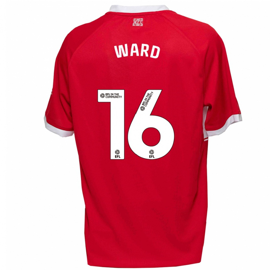 ילדים כדורגל פרנצ'סקה וורד #16 אדום לבן ג'רזי ביתית 2025/26