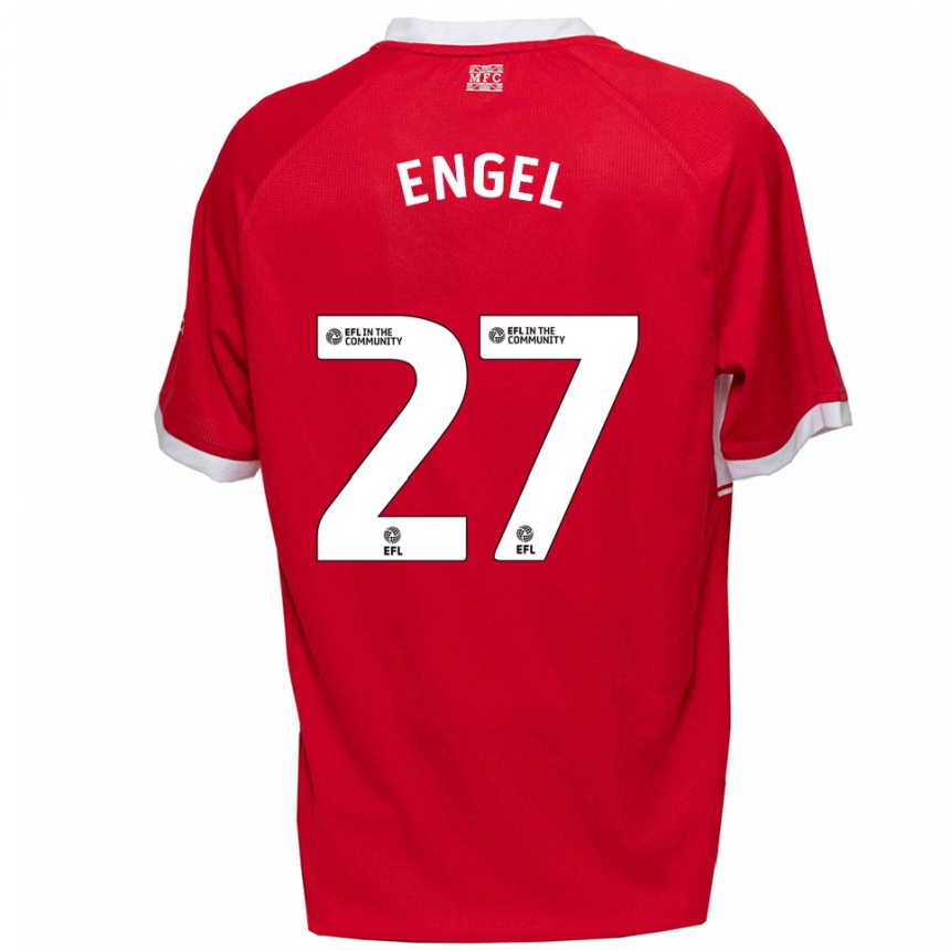 ילדים כדורגל לוקאס אנגל #27 אדום לבן ג'רזי ביתית 2025/26