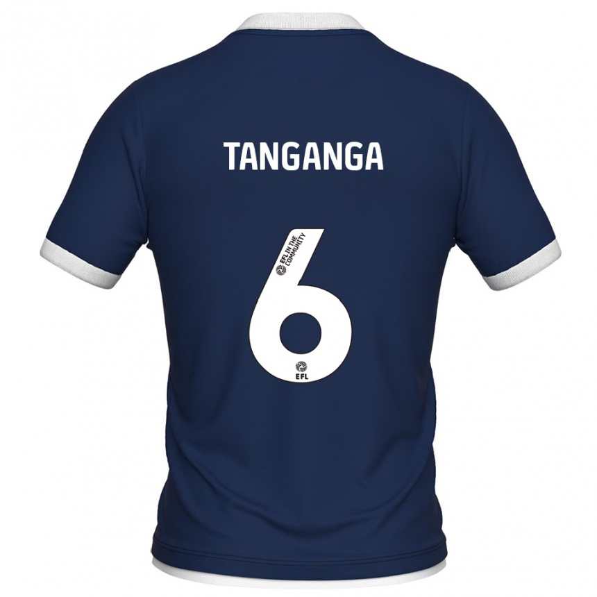 ילדים כדורגל ג’פט טנגאנגה #6 כחול נייבי לבן ג'רזי ביתית 2025/26