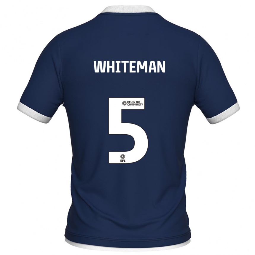 ילדים כדורגל Harvey Whiteman #5 כחול נייבי לבן ג'רזי ביתית 2025/26