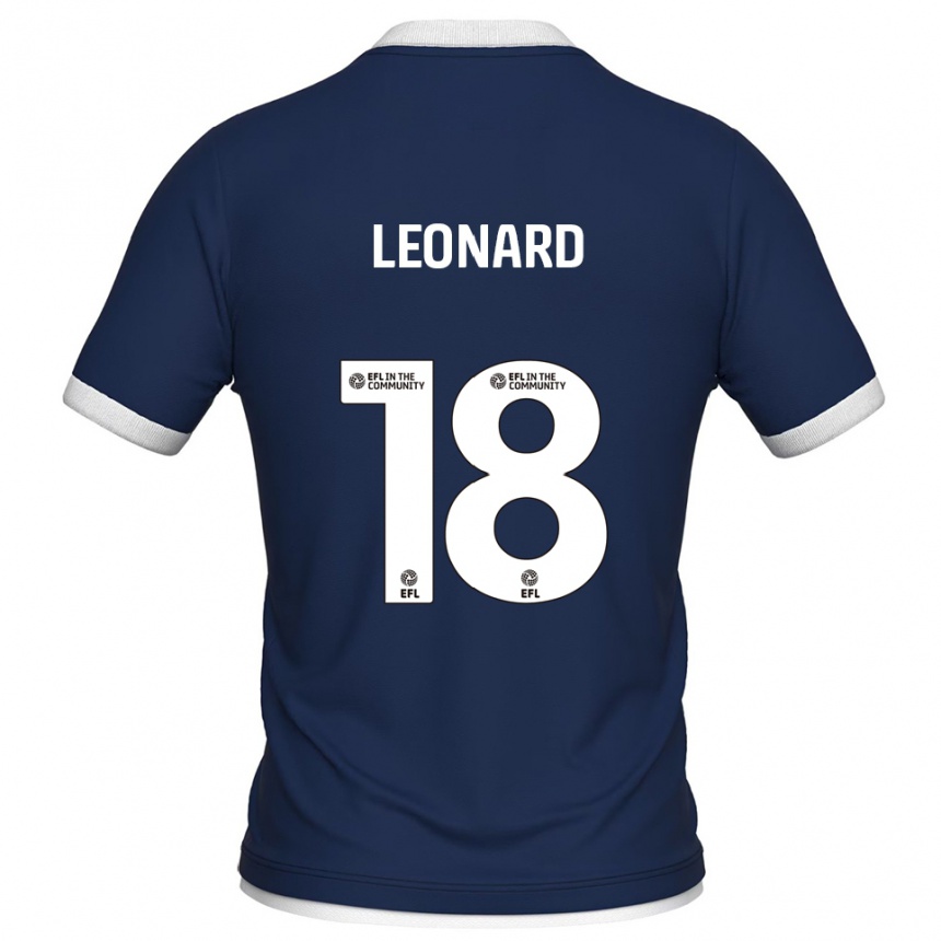 ילדים כדורגל Ryan Leonard #18 כחול נייבי לבן ג'רזי ביתית 2025/26