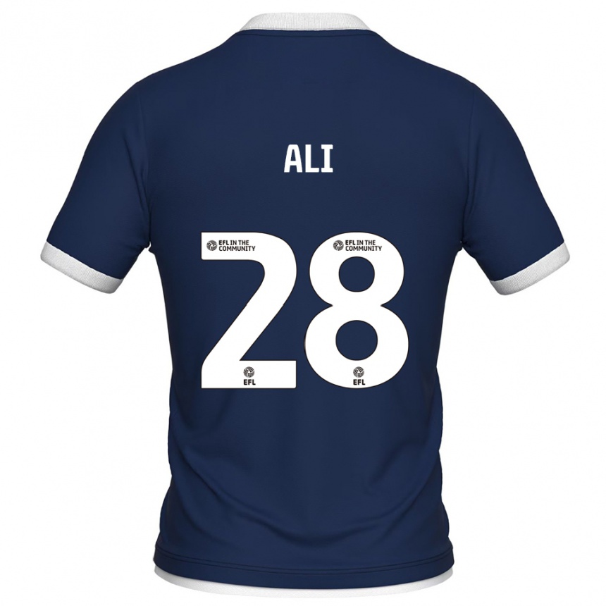 ילדים כדורגל Francesca Ali #28 כחול נייבי לבן ג'רזי ביתית 2025/26