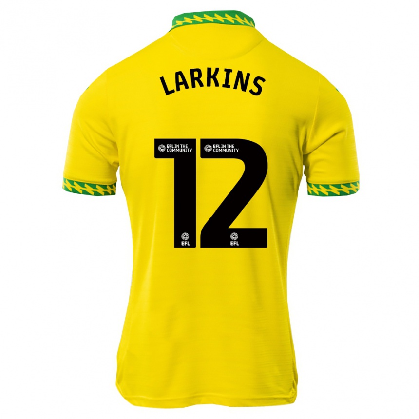 ילדים כדורגל Anna Larkins #12 לבן ירוק ג'רזי ביתית 2025/26