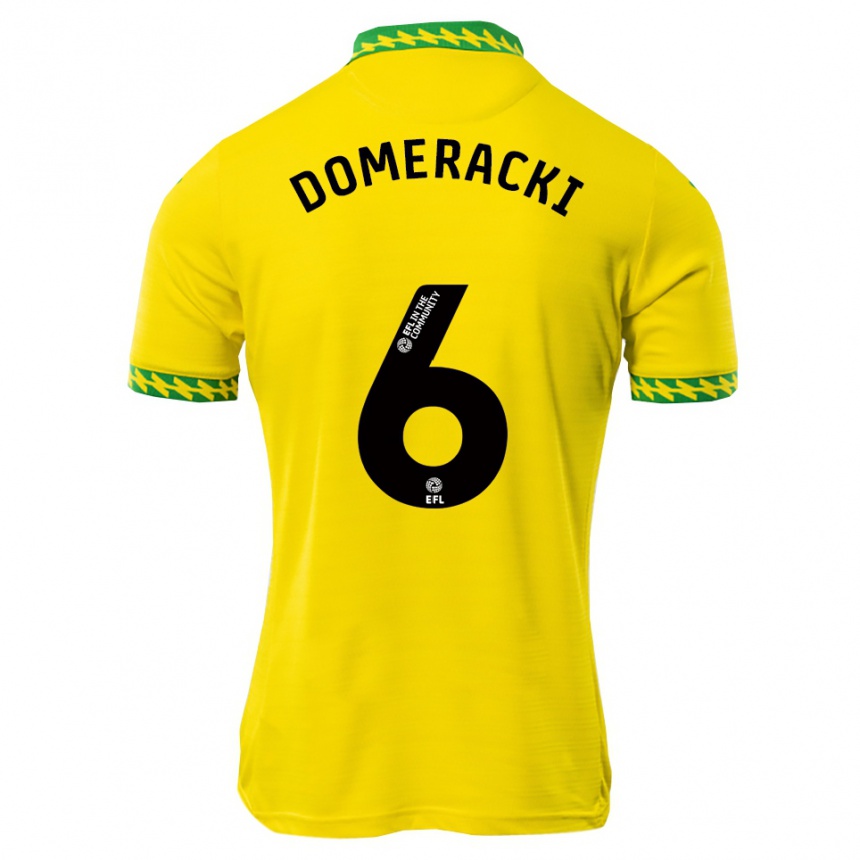 ילדים כדורגל אלן דומראצקי #6 לבן ירוק ג'רזי ביתית 2025/26