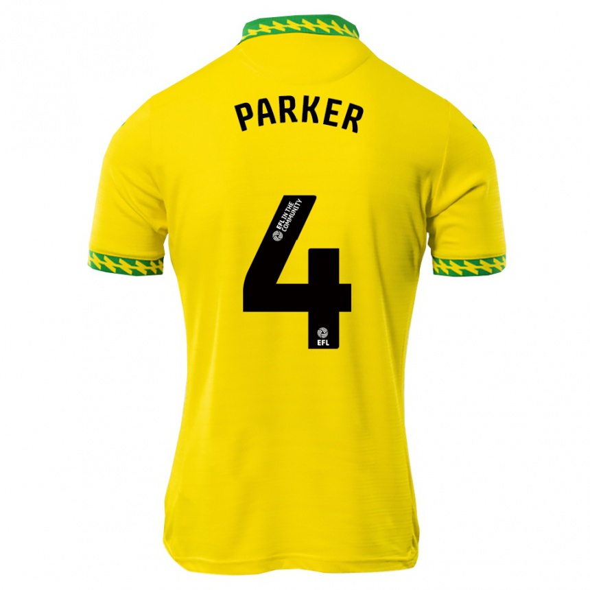 ילדים כדורגל Alice Parker #4 לבן ירוק ג'רזי ביתית 2025/26