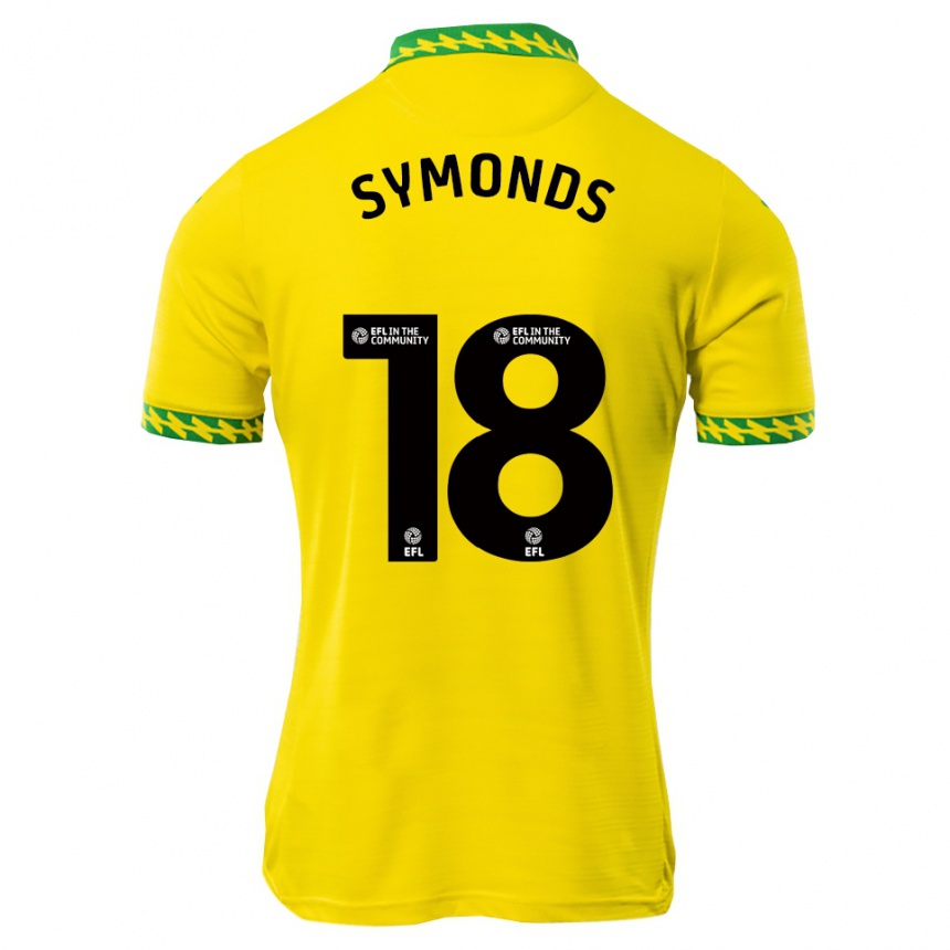 ילדים כדורגל Freya Symonds #18 לבן ירוק ג'רזי ביתית 2025/26