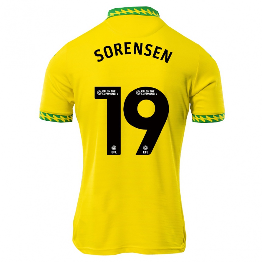 ילדים כדורגל יאקוב סורנסן #19 לבן ירוק ג'רזי ביתית 2025/26