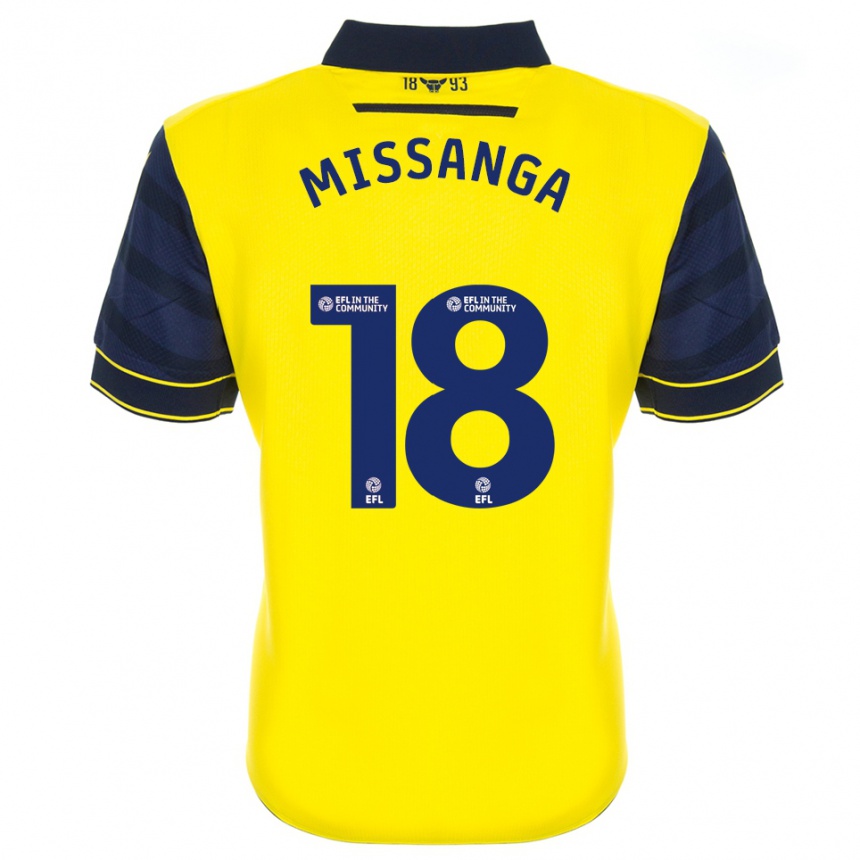 ילדים כדורגל Mo Missanga #18 צהוב כחול נייבי ג'רזי ביתית 2025/26