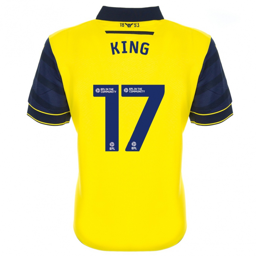 ילדים כדורגל Sarah King #17 צהוב כחול נייבי ג'רזי ביתית 2025/26