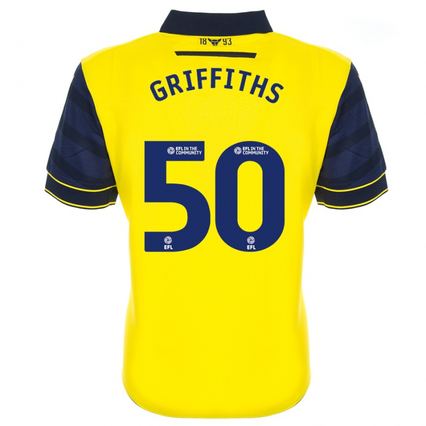 ילדים כדורגל לואי גריפית׳ס #50 צהוב כחול נייבי ג'רזי ביתית 2025/26