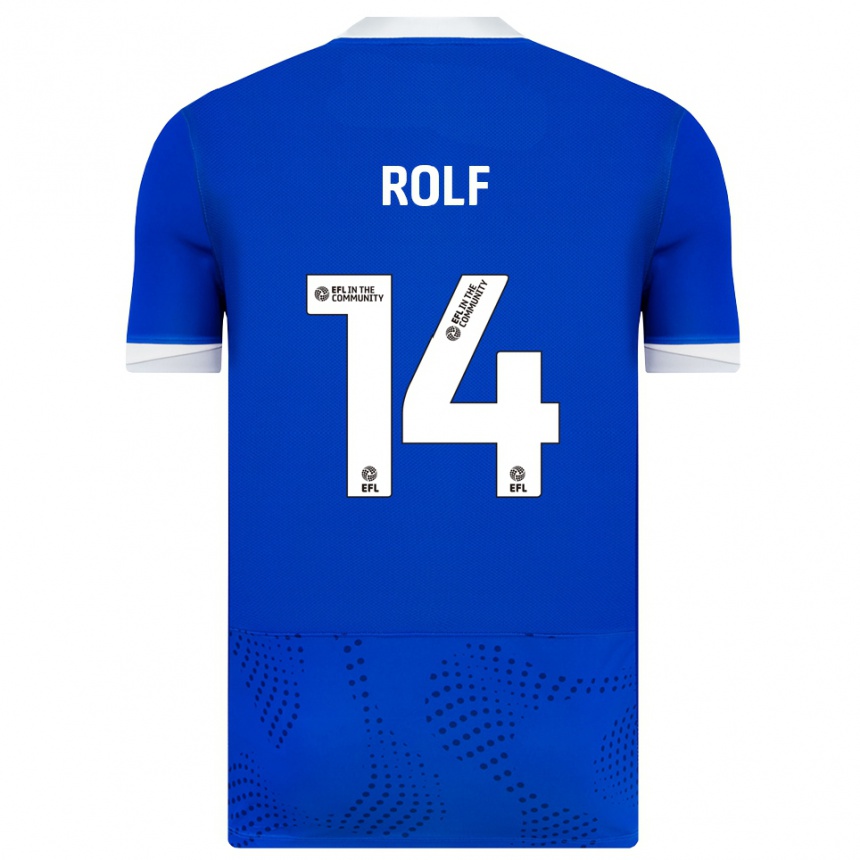 ילדים כדורגל Annie Rolf #14 כחול לבן ג'רזי ביתית 2025/26