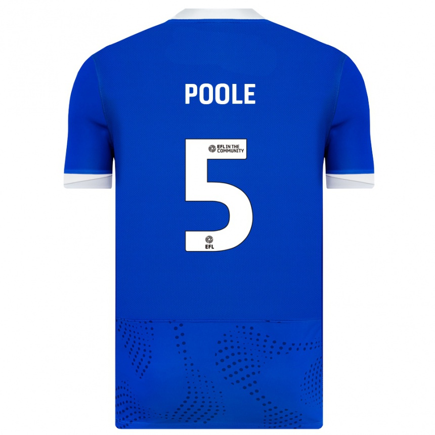 ילדים כדורגל רייגן פול #5 כחול לבן ג'רזי ביתית 2025/26