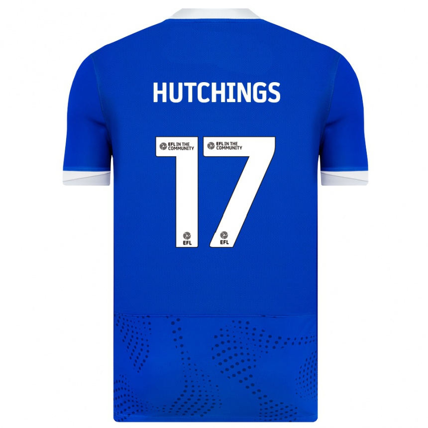 ילדים כדורגל Annie Hutchings #17 כחול לבן ג'רזי ביתית 2025/26